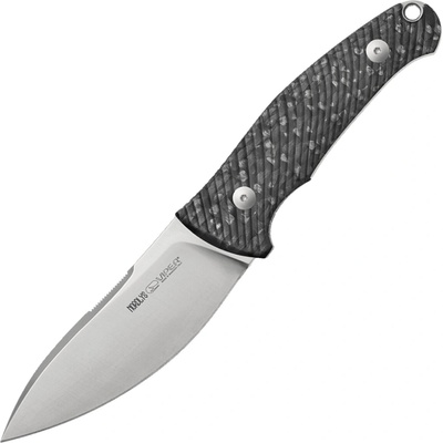 Viper NORDLYS Drop Point Satin N690Co, Carbon Fiber, Leather Sheath VT4046FC