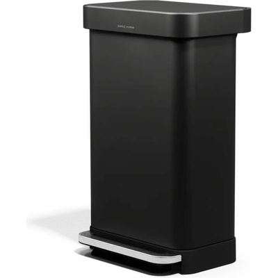 Simplehuman Obdĺžnikový pedálový kôš s vreckom na vrecká 45 l, čierna