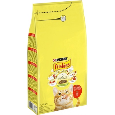Friskies Cat s hovädzím kuracím a zeleninou 1,7 kg