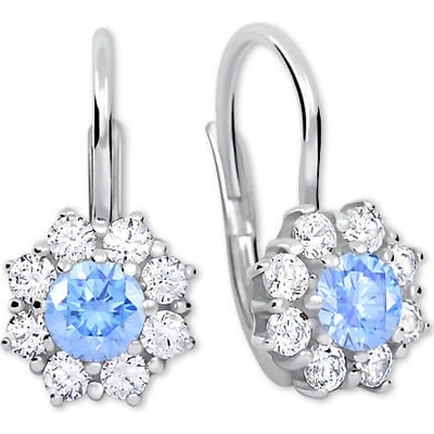 Soliter Stříbrné náušnice s krystaly 436 001 00322 04 - tyrkysové