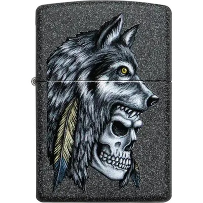 Zippo Запалка Zippo, Wolf Skull Feather Design (29863)