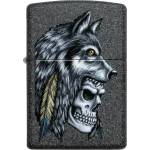 Zippo Запалка Zippo, Wolf Skull Feather Design (29863)