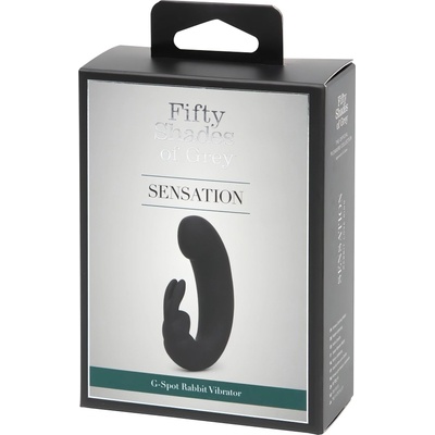 Fifty Shades of Grey Сиво удоволствие Sensation - вибратор с клитор стимулатор (черен)