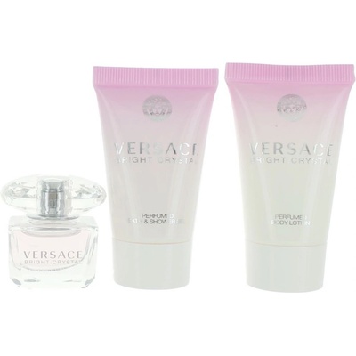Versace Bright Crystal EDT 5 ml + tělové mléko 25 ml + sprchový gel 25 ml dárková sada