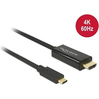 Кабел Delock 85290, USB-C към HDMI (DP Alt Mode), 4K, 60 Hz, 1 м, Черен