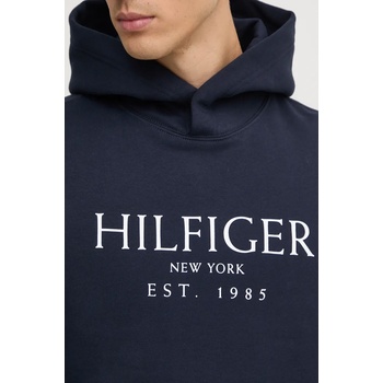 Tommy Hilfiger Суичър Tommy Hilfiger в тъмносиньо с качулка с принт MW0MW35523 (MW0MW35523)