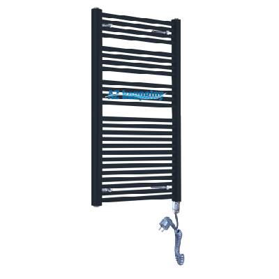 Elektrický žebřík do koupelny Neriet Paris-N, termostat GTX, 600 x 1232 mm, černý matný