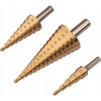 Kreator KRT061700 - Vrtáky stupňovité TIN 3ks