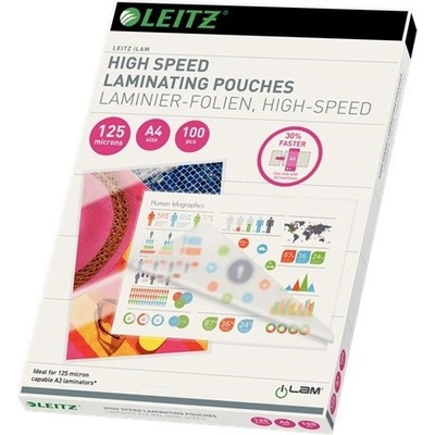 LEITZ Laminovacie vrecká iLAM A4 pre rýchlu lamináciu, 125 mic (100 ks)