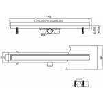 Cersanit Комплект душ канал с капак, двоен сифон Cersanit Tako 70 см (S907-009)