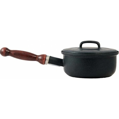 Sfinx Smaltovaný rendlík s poklicí s dřevěným držadlem BSE, 16 cm, 1,25 l