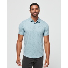 Travis Mathew TM Warmer Tides Scoop pánské polo No Logo Arona vzor voda/mramor zelená