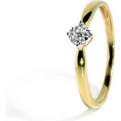 Blink-Blink Jemný zlatý prsteň s osadenými diamantmi 1434ZDG