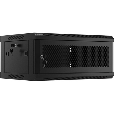 Lanberg Комуникационен шкаф Lanberg rack cabinet 19" wall-mount 4U/600x450 with perforated door black (flat pack) (WF01-6404-23B)