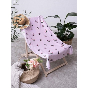 MKLozkoviny Osuška Motýlci růžové 70 x 140 cm
