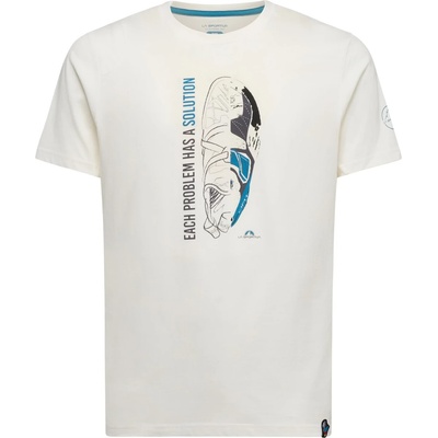 La Sportiva Мъжка тениска La Sportiva Solution T-shirt - Chalk / Lake - размер M (216-3675-0612)