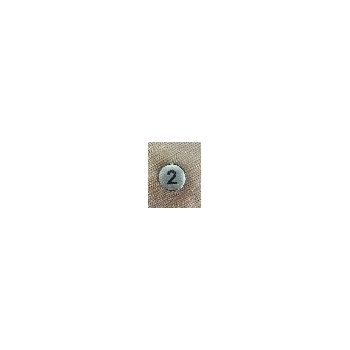 PREVENTA ЦИФРА 2 СРЕБРИСТ КРЪГ 4см (ck02-srk)