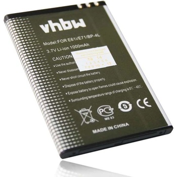 Image 1 of VHBW Батерия за Nokia 6650 / E6-00 / E52 / E90 / N97, 1000 mAh (106113101)
