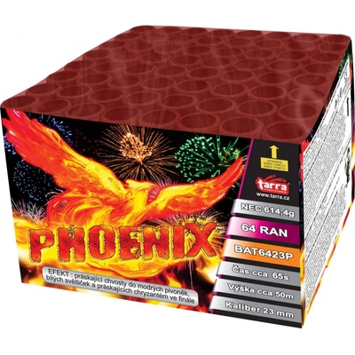 Ohňostroj Baterie výmetlic PHOENIX 64 ran 6 1 Čína BAT6423P