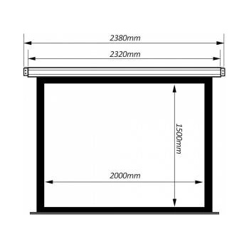 Maclean Electric projection screen Maclean MC-592 100 4: 3 200x150 auto-lock white matte wall or ceiling