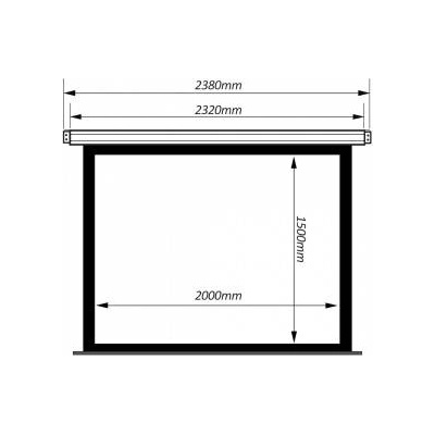 Maclean Electric projection screen Maclean MC-592 100 4: 3 200x150 auto-lock white matte wall or ceiling
