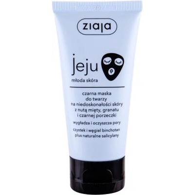 Ziaja Jeju Black Face Mask черна почистваща маска за млада кожа с акне 50 ml за жени