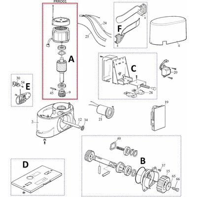 PRRO01 kit motora 230 V pre Robo1000