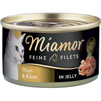 Miamor 6х100г Miamor Feine Filets, консервирана храна за котки - риба тон и кашкавал