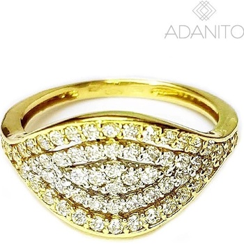 Adanito zlatý prsteň so zirkónmi BRR0444G