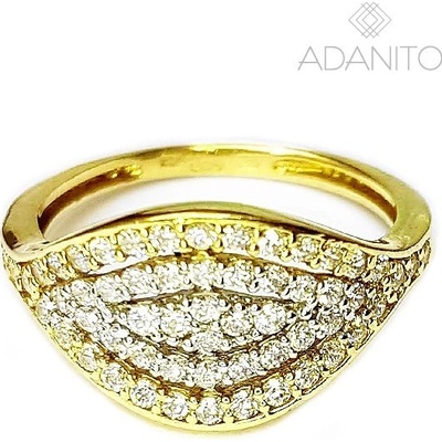 Adanito zlatý prsteň so zirkónmi BRR0444G