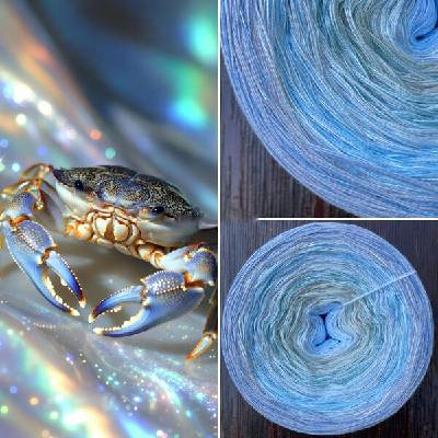 Příze Čarovné klbko (3n) 1000m Zodiac - Cancer glitter hellblau irise