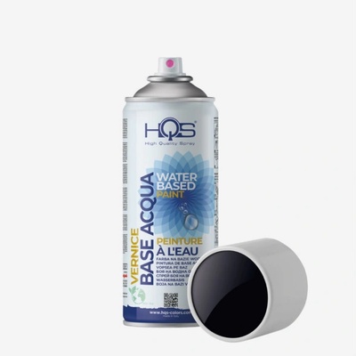 HQS farba v spreji na vodnej báze 400 ml RAL 9005 čierna lesklá