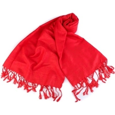 Šála typu pashmina jednobarevná 4 červená