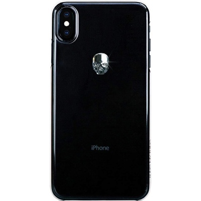 Bling My Thing Treasure Silver Skull Swarovski - поликарбонатов кейс с кристали Сваровски за iPhone XS Max (прозрачен)