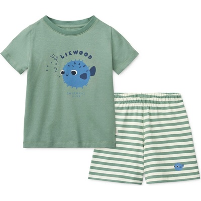 LIEWOOD Детска тениска LIEWOOD Kid's Ilford Placement Set Clothing set - Pufferfish / Peppermint / Mix - размер 86-92 (EU) (704-5719-0211)