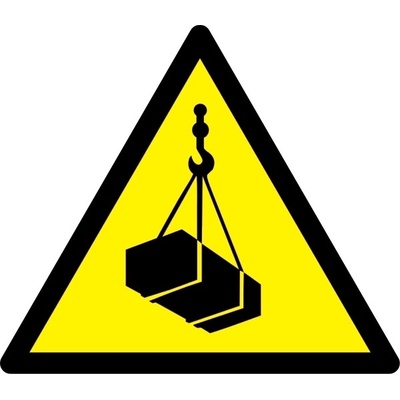 Varovné značení, varování před pohyblivým nákladem – protiskluzové PVC, 600×520 mm