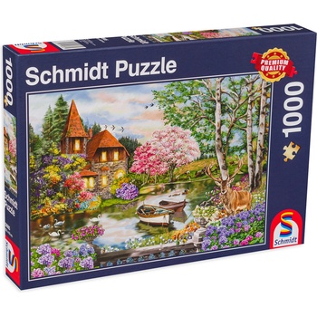 Schmidt Spiele Пъзел Schmidt от 1000 части - Къщата край езерото (58985)