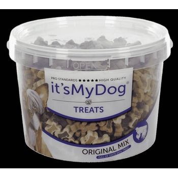 It's My Dog Treats Original Mix - Допълваща храна за кучета, вкусни малки лакомства/ награди с форма на кокал, 1. 8 кг