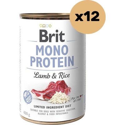 Brit Mono protein Lamb & Brown Rice 12 x 400 g