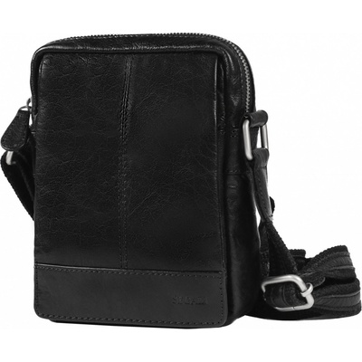Segali pánská kožená Crossbody taška 1110 black