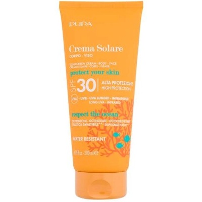 PUPA Sunscreen Cream SPF30 водоустойчив слънцезащитен крем за тяло и лице 200 ml