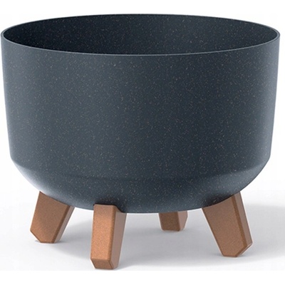 PROSPERPLAST Kvetináč GRACIA STANDARD ECO WOOD 23,5 cm antracit