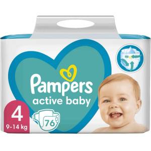 Pampers Active Baby Giant Pack пелени 9-14 кг Maxi 4 (76 бр. ) (81680818)