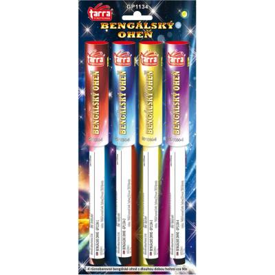 Bengálský oheň pochodeň 4 barvy 4 ks 30 4 TARRA pyrotechnik GP1134