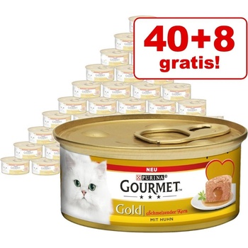 Gourmet Gold jemné kousky kuře & játra 48 x 85 g