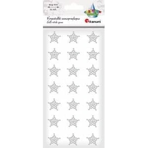 TITANUM Self-adhesive crystal stars 19x19mm 21pcs
