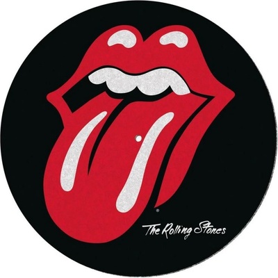 CurePink Podložka na talíř gramofonu The Rolling Stones: Logo průměr 30.5cm GP85857 – Zboží Živě