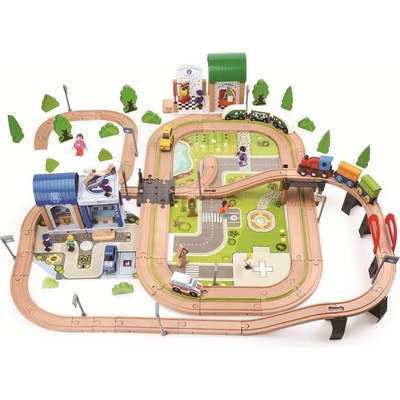 2Kids Toys Vláčikodráha Mesto a Dedina 200 dielov