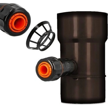 Bryza Zberač dažďovej vody Ø 90 mm s 1" závitom RAL 8017 hnedý