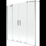 Mexen Velar Двойна вана с 2 крила, плъзгаща се 140 x 150 см, прозрачна, хром (896-140-000-02-01)
